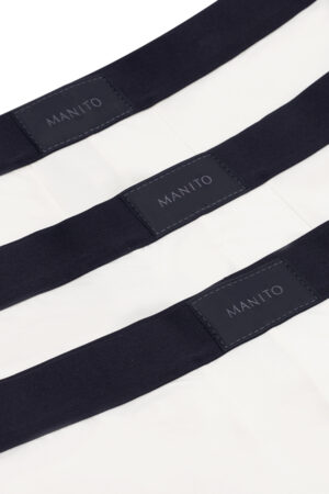 Close-up of MANITO waistband on Cloud light Men's Underwears, highlighting refined stitching and a soft stretch.
